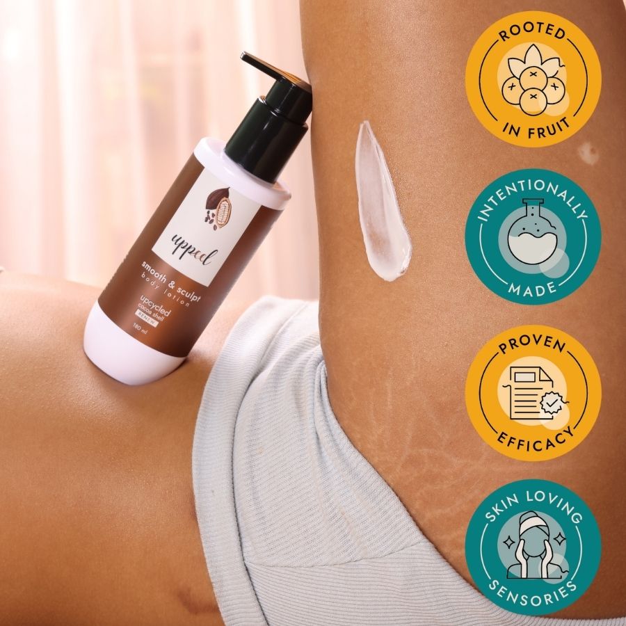 Smooth & Sculpt Body Lotion with Upcycled Cocoa– 180 ml