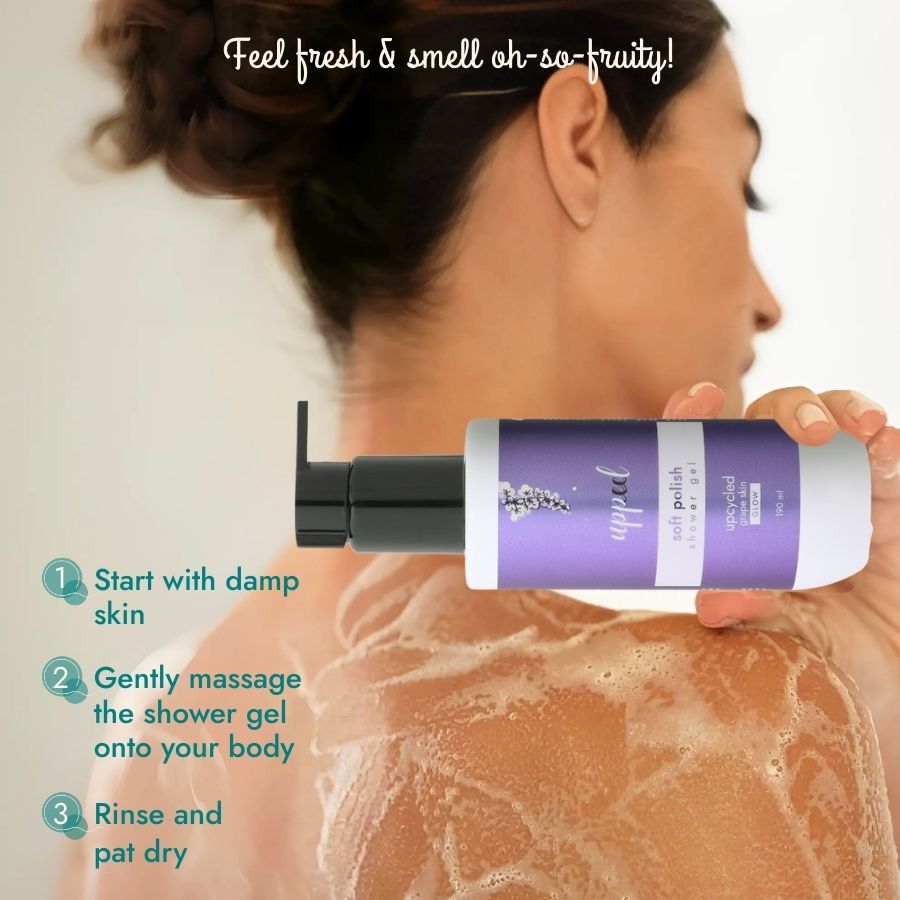 Soft Polish Shower Gel with Upcycled Grape - 190 ml