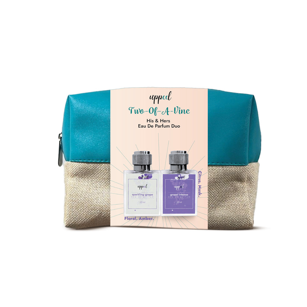 Two-of-a-wine [Grape Intense EDP (50ml) + Sparkling Grape (50ml)] + Free makeup pouch