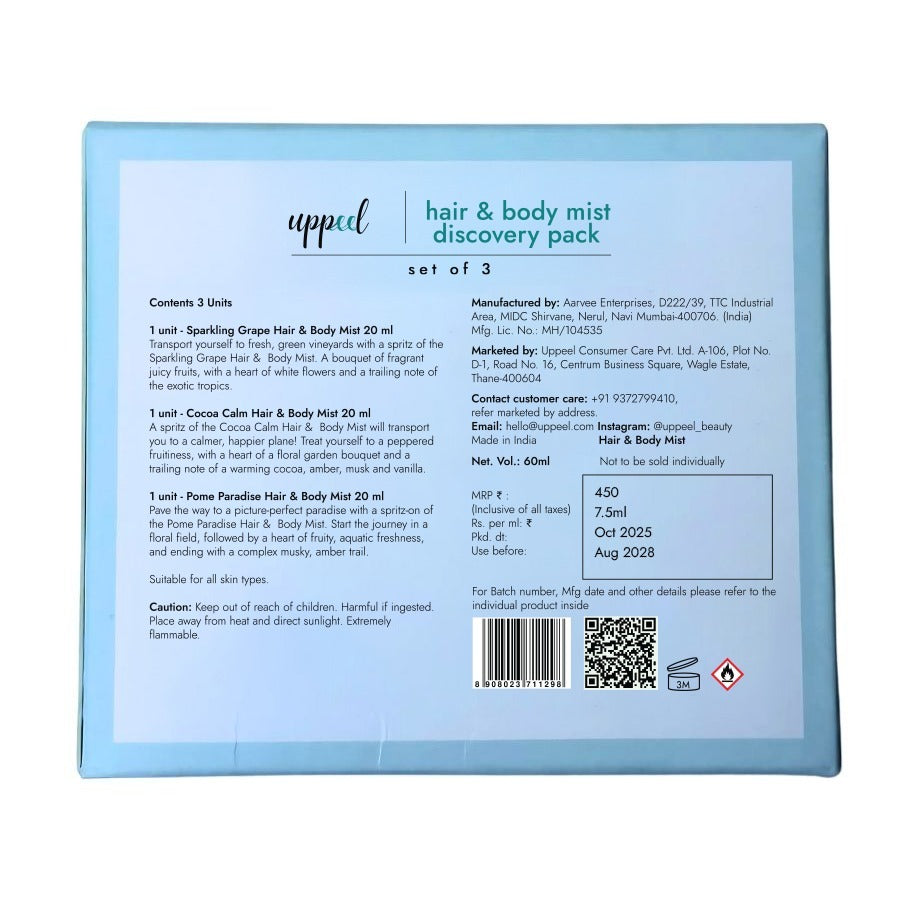 Hair & Body Mist Discovery Pack (20ml each)