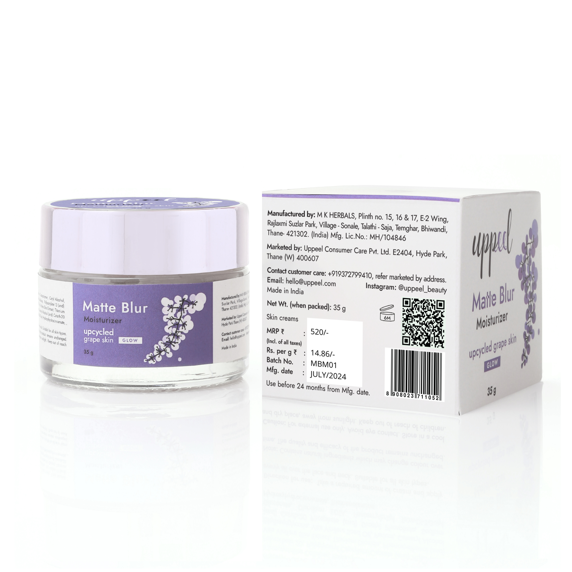 Matte Blur Moisturizer with Upcycled Grape - 35g